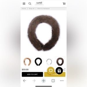 Surell Mink Headband - Women’s